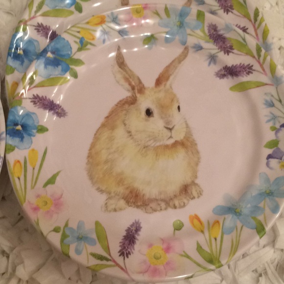 cottontail lane Other - Cottontail lane melamine bunny dishes ..4 total🎀